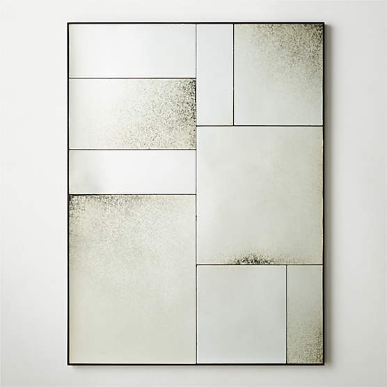 Clooney Antiqued Panel Wall Mirror 36''x48''