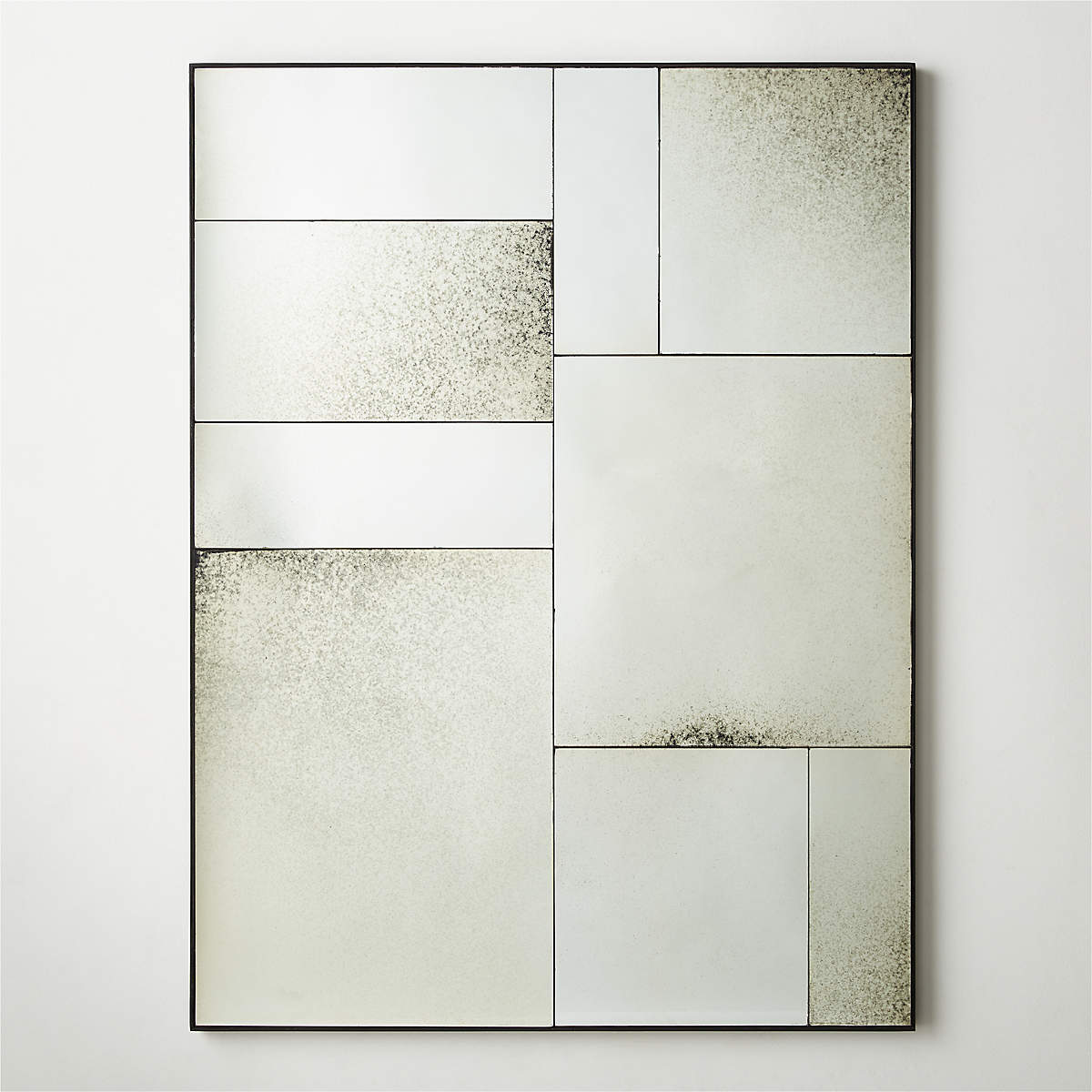 Clooney Antiqued Panel Wall Mirror 36''x48'' + Reviews CB2