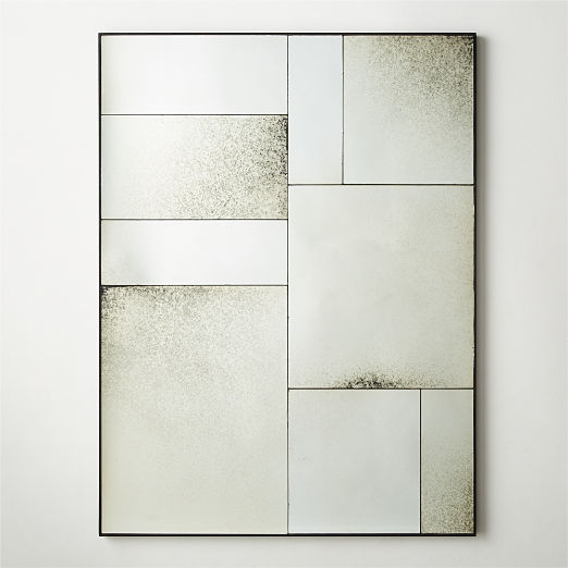 Clooney Antiqued Panel Wall Mirror 36''x48''