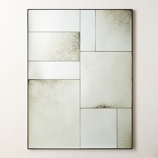 Clooney Antiqued Panel Wall Mirror 36''x48''