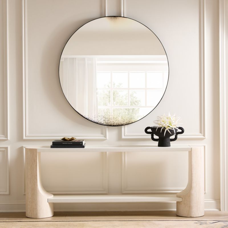 Clooney Antiqued Round Wall Mirror 48" - image 2 of 9