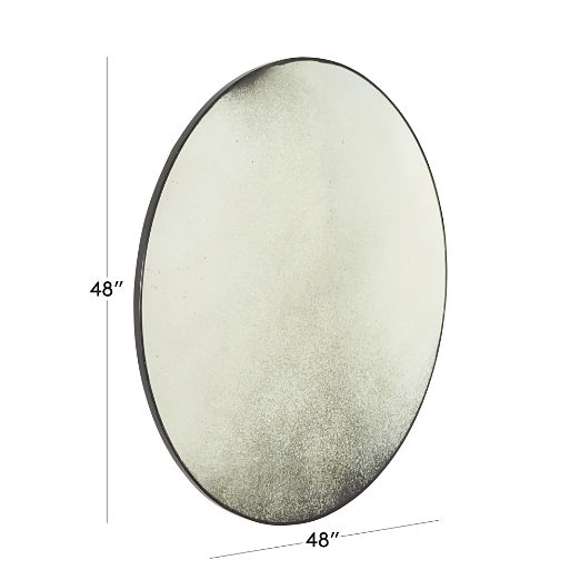 Clooney Antiqued Round Wall Mirror 48"