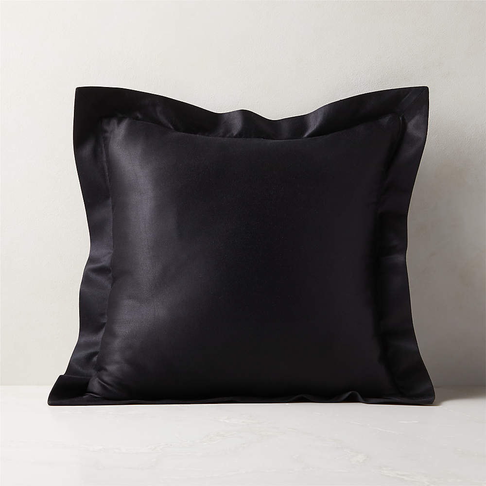 Black 2025 satin pillow