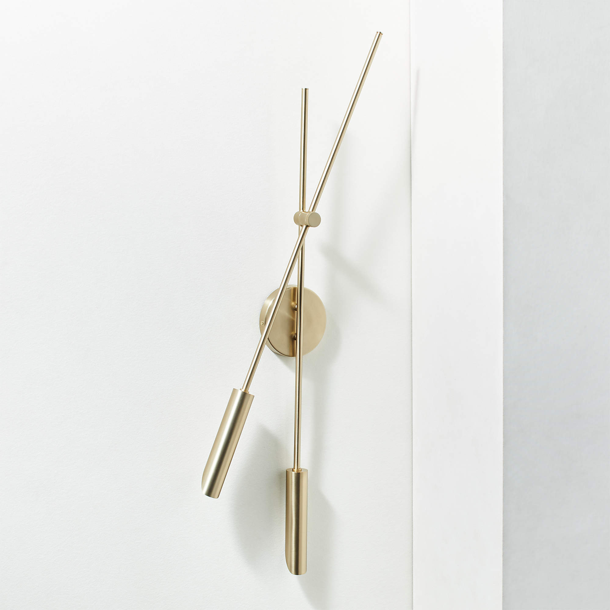 Cloven Brushed Brass Sconce + Reviews CB2 Canada