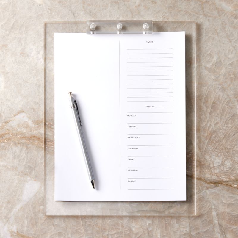 Clear Acrylic Magnetic Clipboard - image 1 of 2