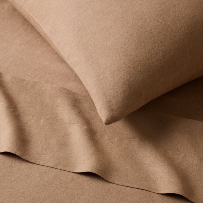 Classic EUROPEAN FLAX™-Certified Linen Cocoa Brown King Pillowcases Set of 2 - image 1 of 2