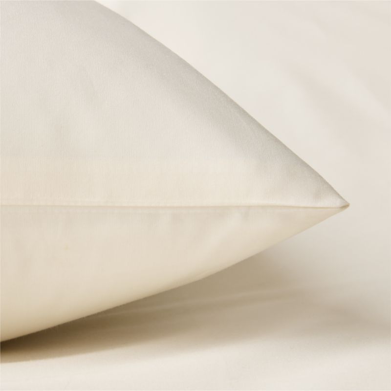Classic Organic Cotton Percale 400 Thread Count Cream Standard Pillow Shams Set of 2 - image 3 of 6