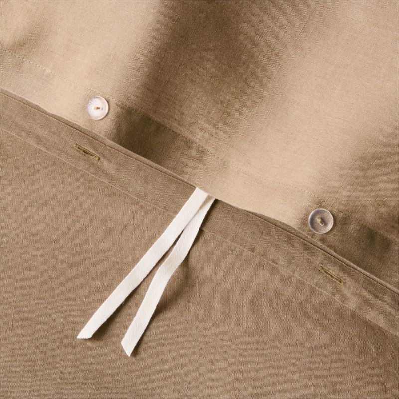 Classic EUROPEAN FLAX™-Certified Linen Cocoa Brown King Duvet Cover - image 2 of 4