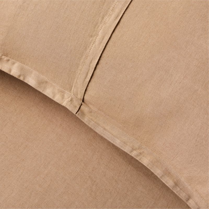 Classic EUROPEAN FLAX™-Certified Linen Cocoa Brown Standard Pillow Shams Set of 2 - image 4 of 6