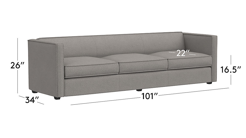 Club 3 Seater Sofa Reviews Cb2 Tap To Zoom Image With Dimension For Club 3 Seater Sofa