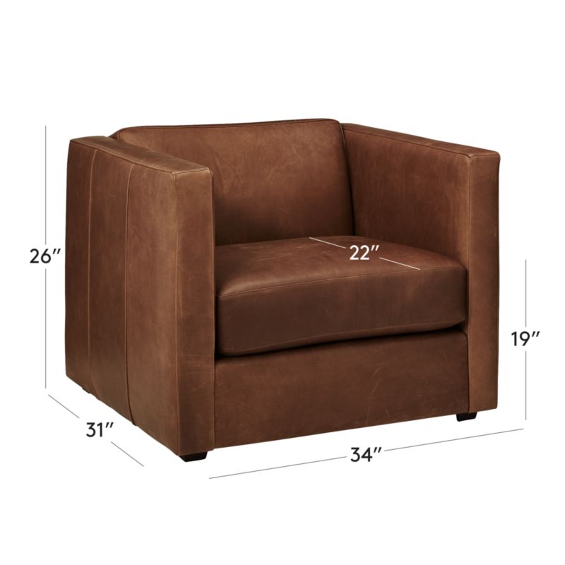 View Club Leather Lounge Chair - image 2 of 7