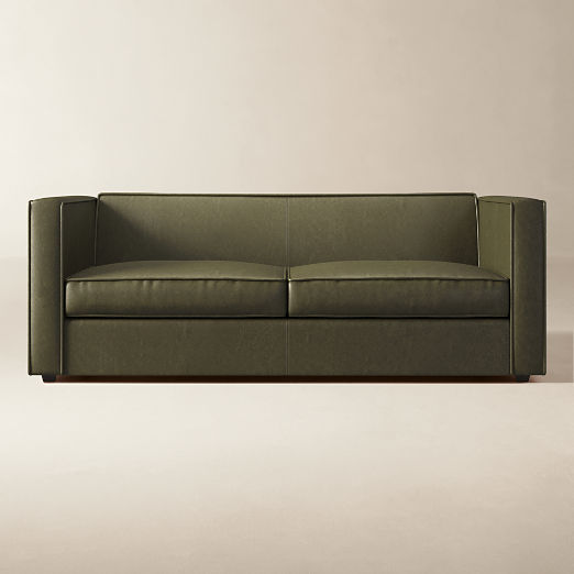Club Leather Sofa (74"-101")