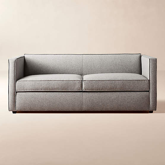 Club 78" Grey Fabric 2-Seat Sleeper Sofa
