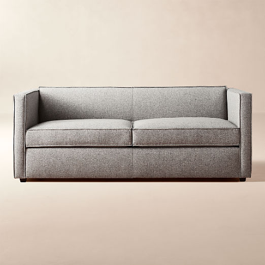 Club 78" Grey Fabric 2-Seat Sleeper Sofa
