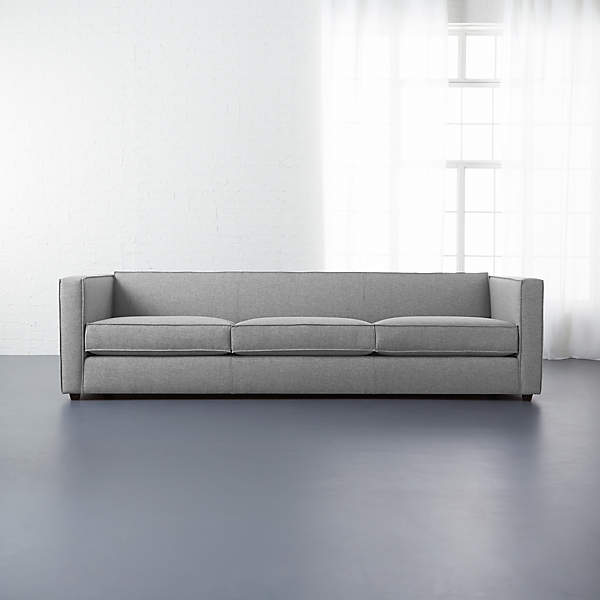 Club Grey Fabric 3 Seater Sofa Reviews Cb2