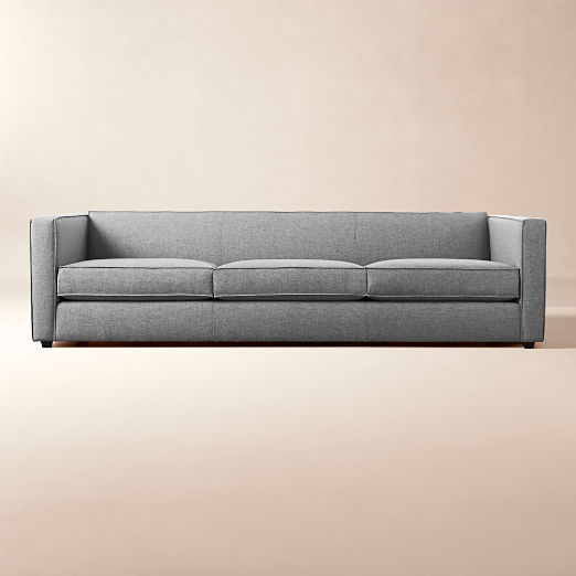 Club 101" Grey Fabric 3-Seat Sofa