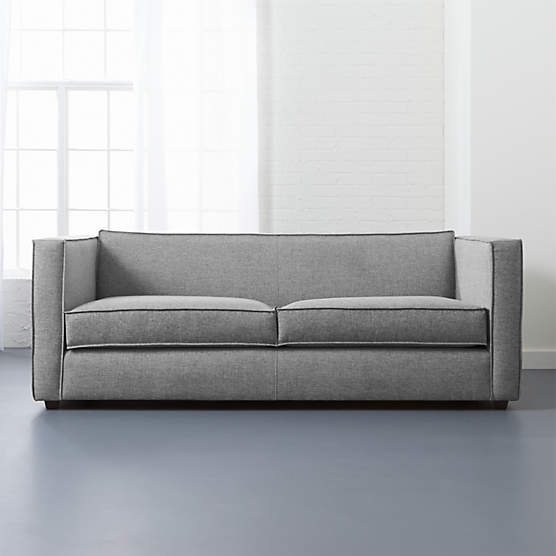 Club 74" Grey Fabric 2-Seater Sofa