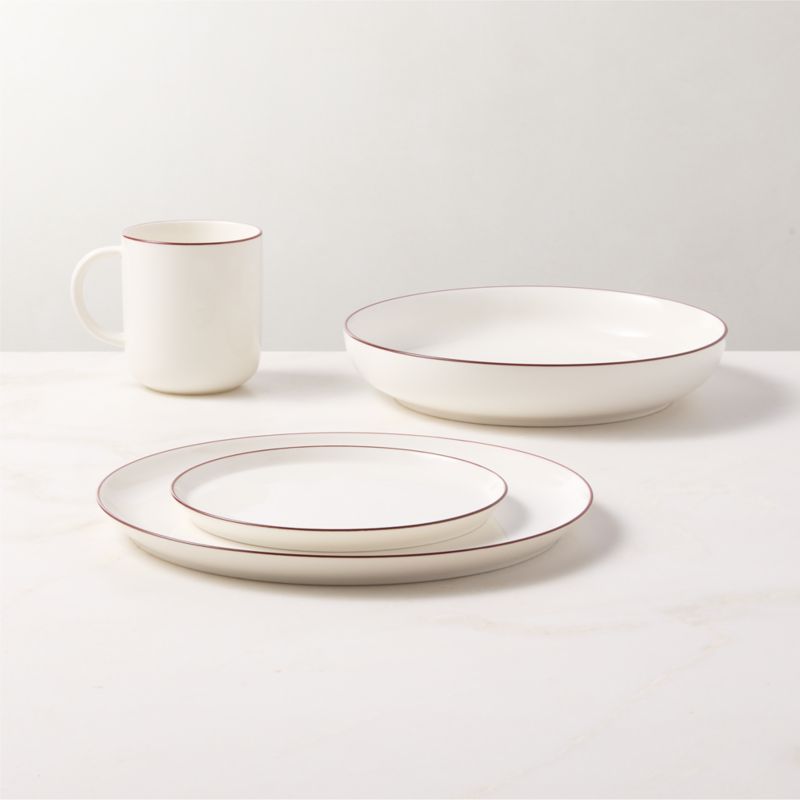 Contact Red Rim Ceramic Pasta Bowl - image 2 of 5