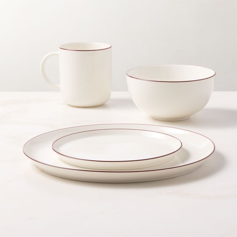 Contact Red Rim Ceramic Soup Bowl - image 2 of 6