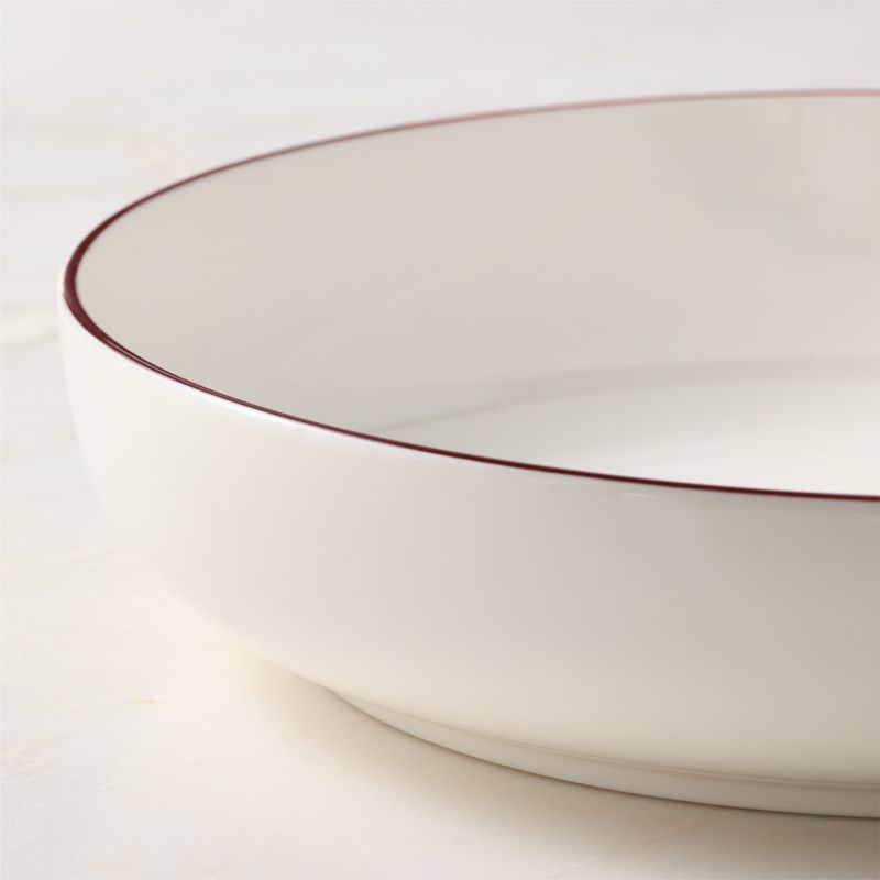 Contact Red Rim Ceramic Serving Bowl Large - image 2 of 4