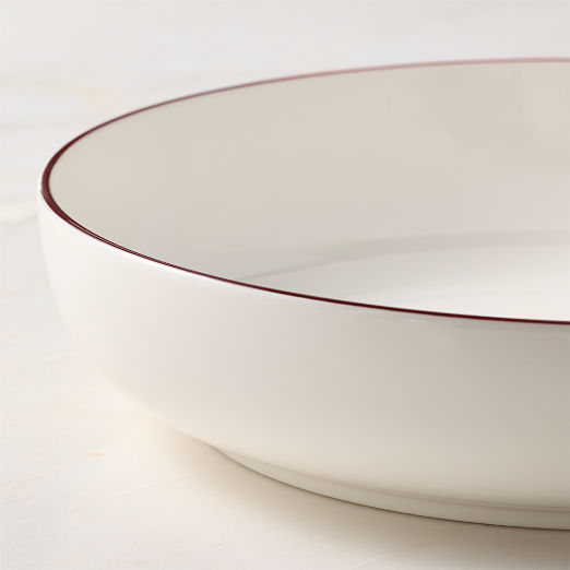 Contact Red Rim Large Serving Bowl And Valletta Gold Salad Servers Set of 2