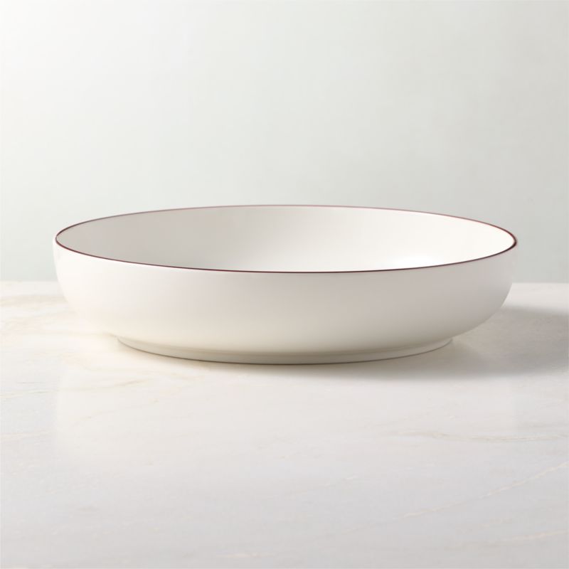 Contact Red Rim Ceramic Serving Bowl Large - image 3 of 4