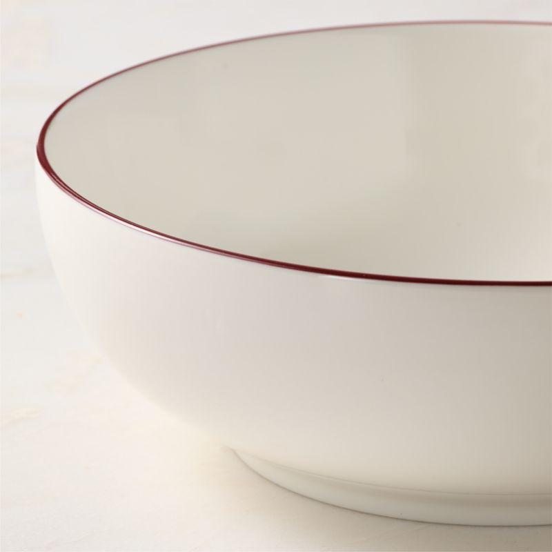 Contact Red Rim Ceramic Serving Bowl Small - image 1 of 3