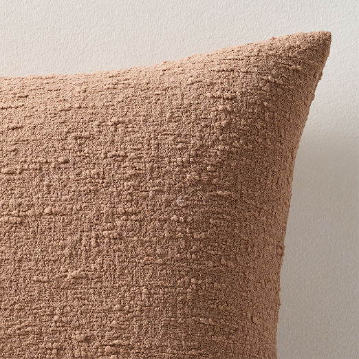 Cocoa Brown Boucle Throw Pillow 18"x18"