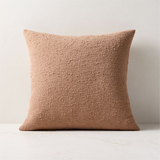 Cocoa Brown Boucle Throw Pillow 18"x18"