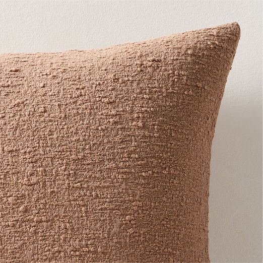 Cocoa Brown Boucle Throw Pillow 20"x20"