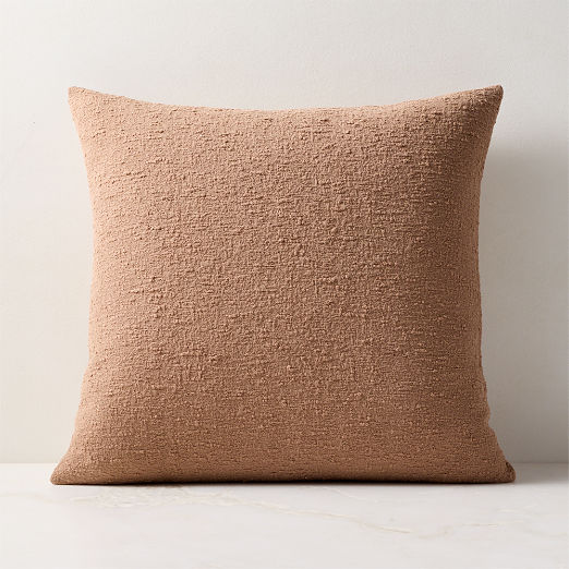 Cocoa Brown Boucle Throw Pillow 20"x20"