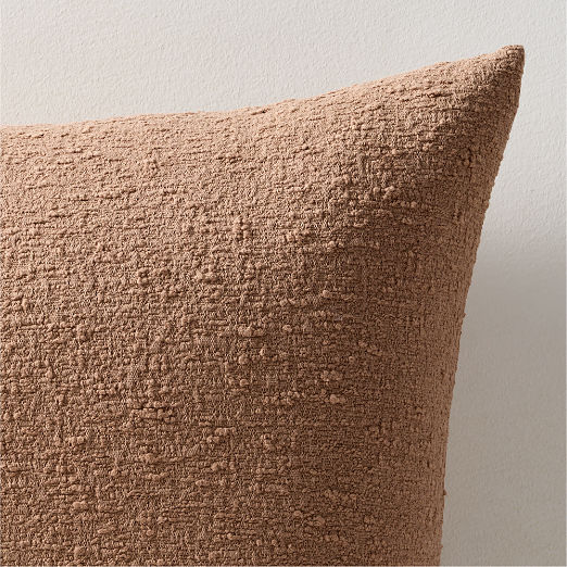 Cocoa Brown Boucle Throw Pillow 23"x23"