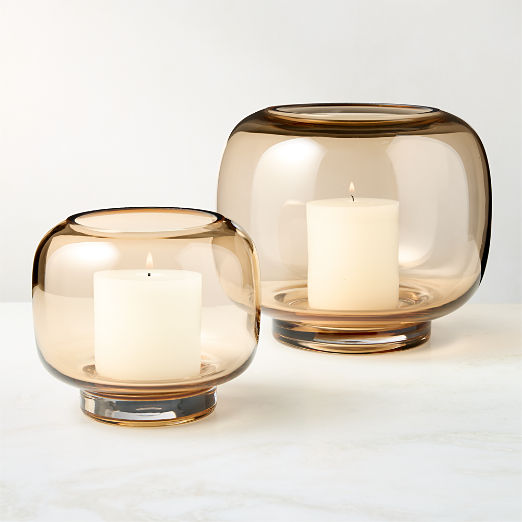 Coco Round Champagne Glass Hurricane Candle Holders