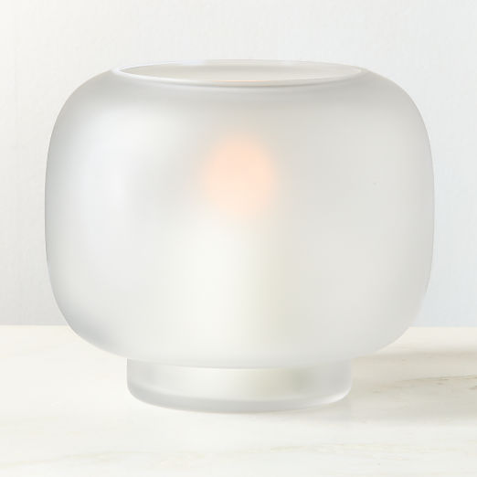 Coco Frosted Glass Hurricane Candle Holder Large