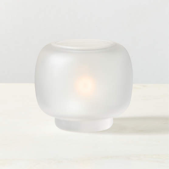 Coco Frosted Glass Tealight Candle Holder