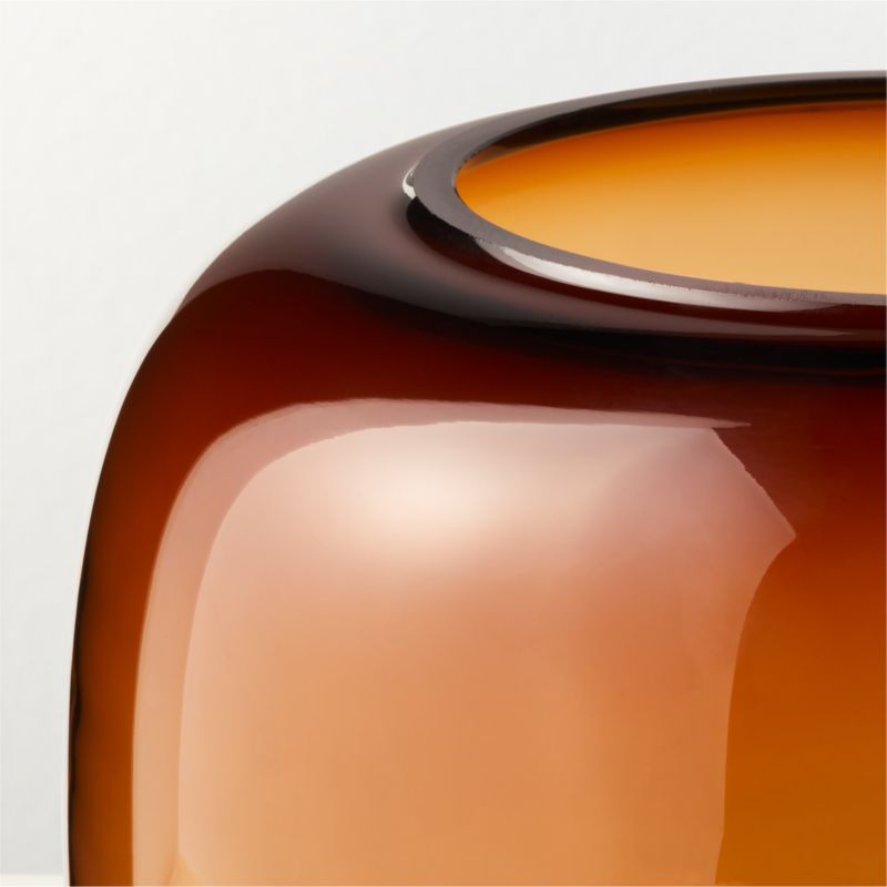 Coco Round Smoked Amber Glass Hurricane Candle Holder Large - image 4 of 24