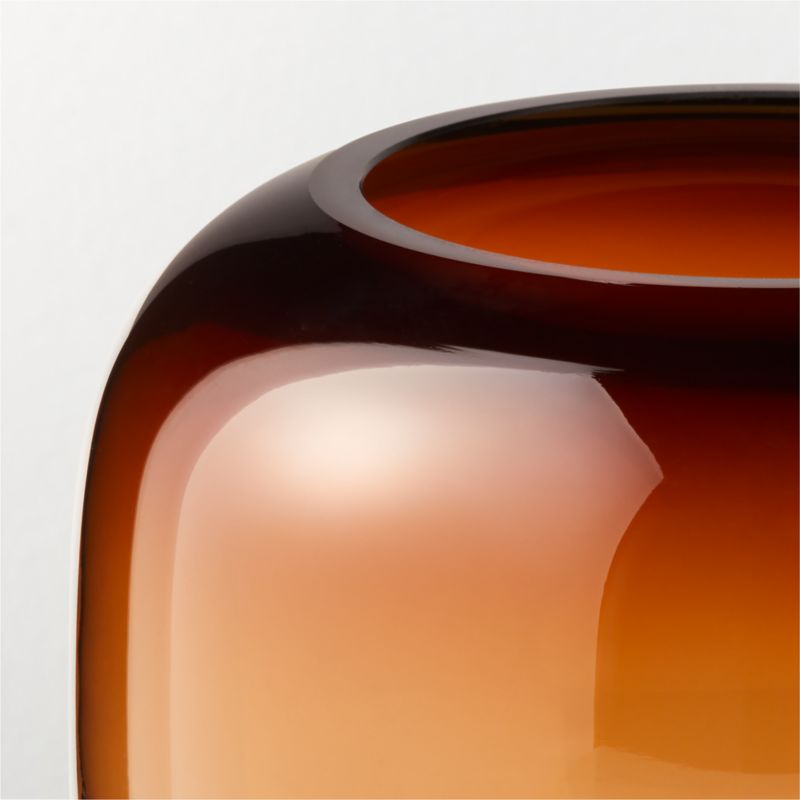 Coco Round Smoked Amber Glass Hurricane Candle Holder Small - image 3 of 21