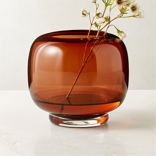 Coco Smoked Amber Glass Tealight Candle Holder