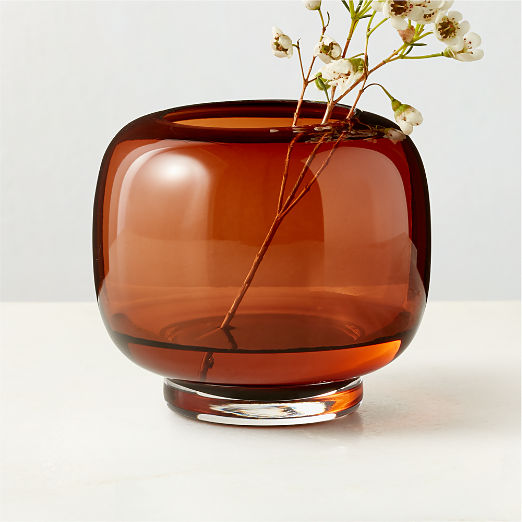 Coco Smoked Amber Glass Tealight Candle Holder
