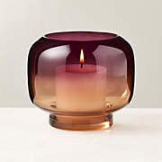 Coco Two-Toned Glass Hurricane Candle Holder Small | CB2