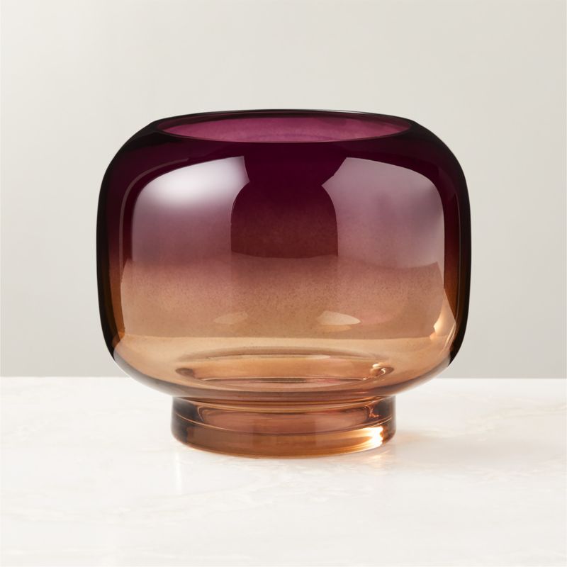 Coco Two-Toned Glass Hurricane Candle Holder Small by Azeeza - image 4 of 8