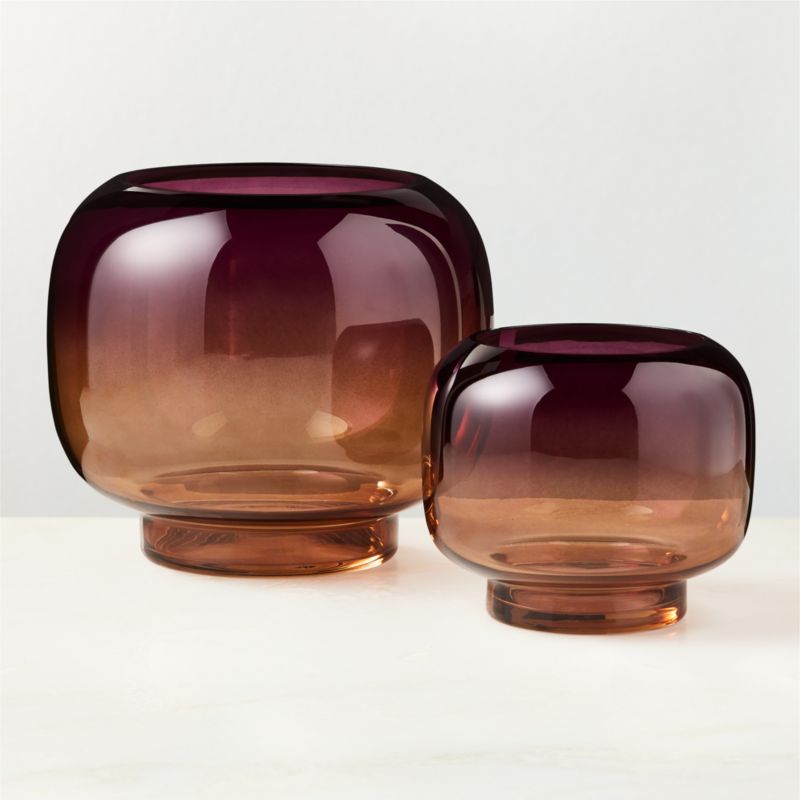 Coco Two-Toned Glass Hurricane Candle Holder Large - image 6 of 12