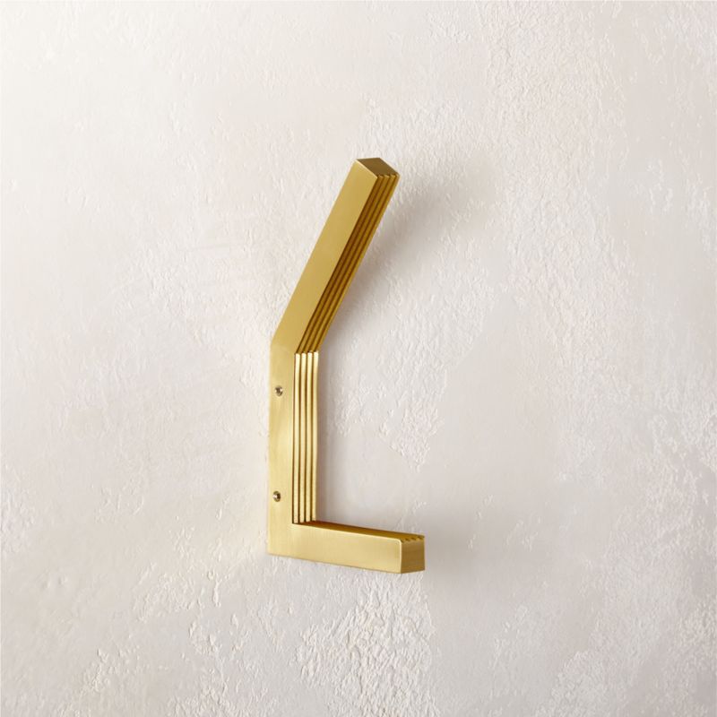 Cody Brushed Brass Hook - image 0 of 5