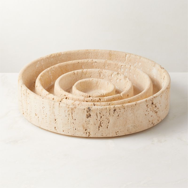 View Cojo Bullseye Travertine Tray details