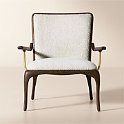 Belmond Tufted Light Brown Velvet Armless Chair