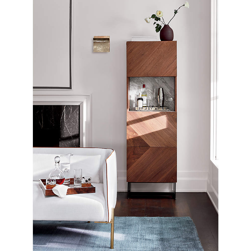 Cb2 suspend ii tall bar outlet cabinet