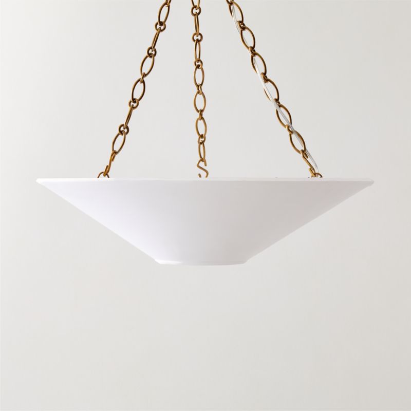 Collar Linen Pendant with Soft Bronze Chain 24" - image 1 of 7