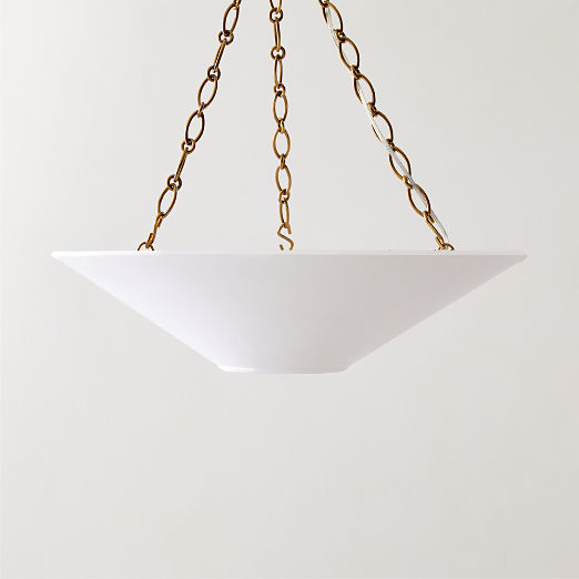 Collar Satin Pendant Light with Soft Bronze Chain 24"