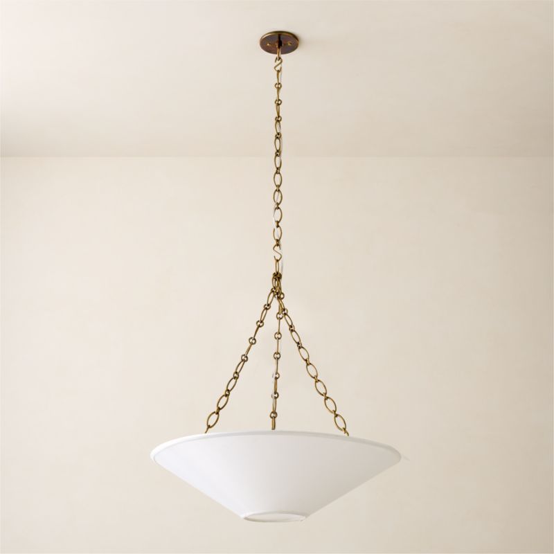 Collar Satin Pendant Light with Soft Bronze Chain 24" - image 5 of 8