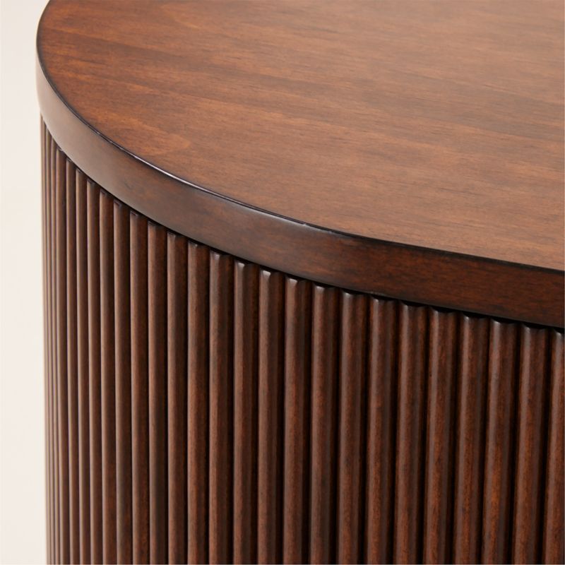 Colosseo Fluted Brown Wood Storage Trunk - image 4 of 5